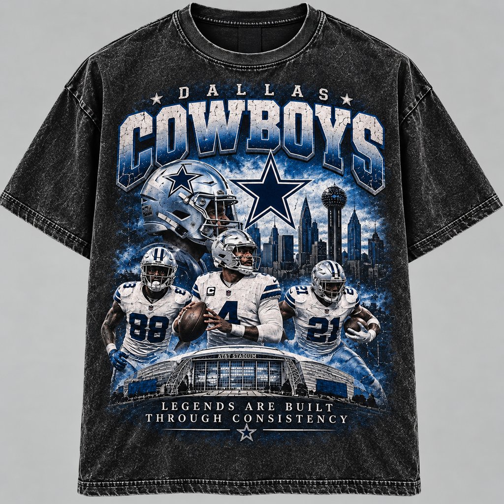 Dallas Built Different Vintage Football Tee