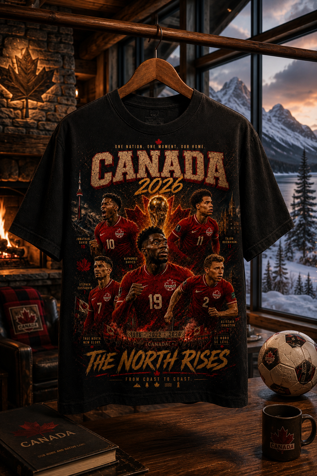 Canada 2026 “The North Rises” Vintage Football Tee