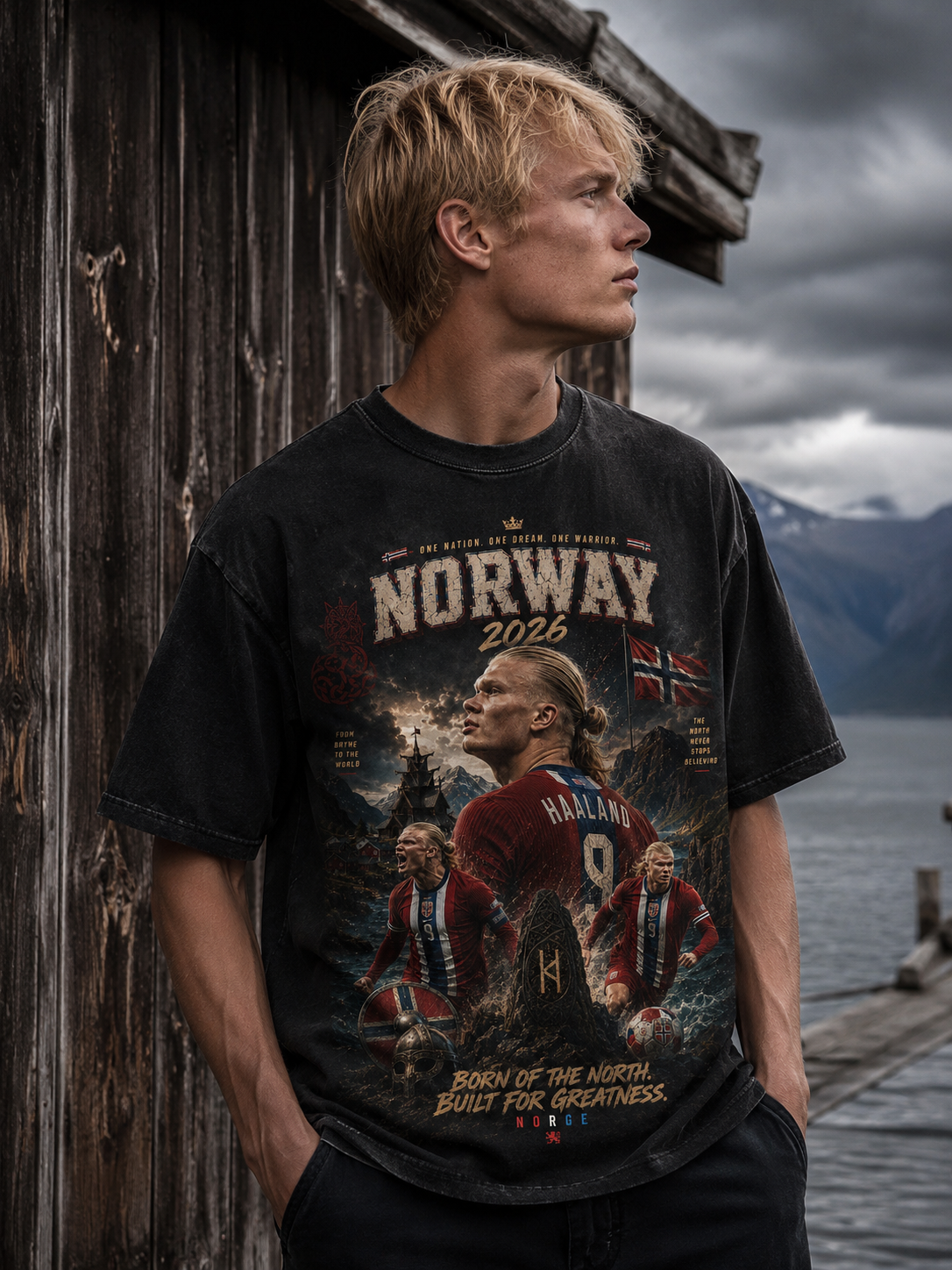 Norway 2026 “Born of the North” Vintage Heavyweight T-Shirt