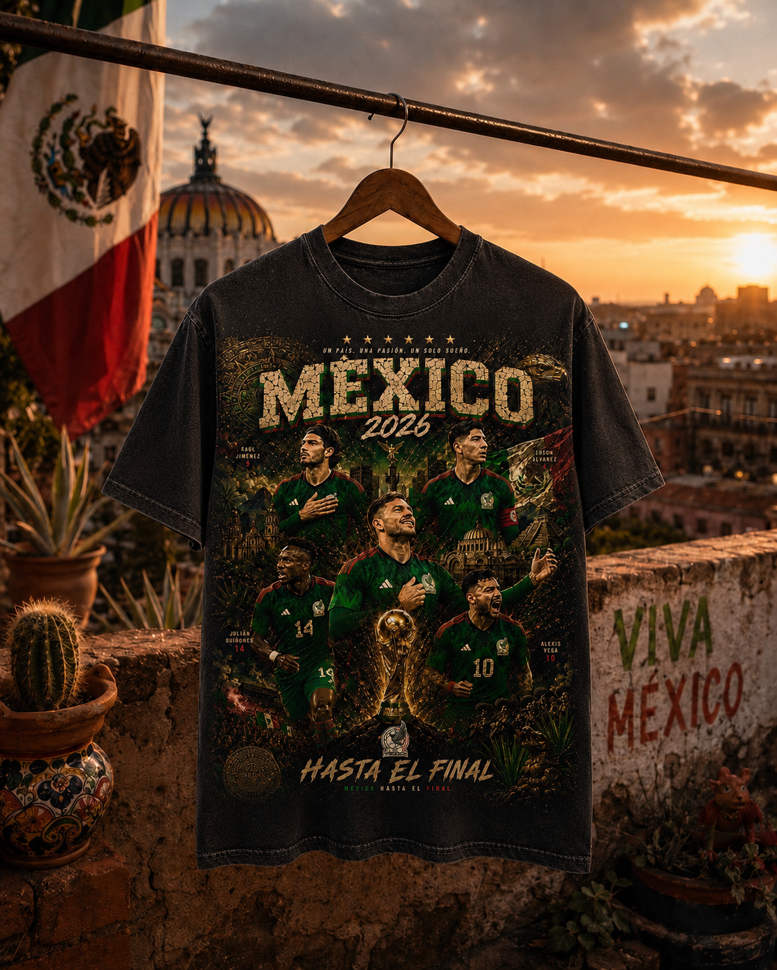 Mexico 2026 El Sexto Partido Vintage Graphic Tee