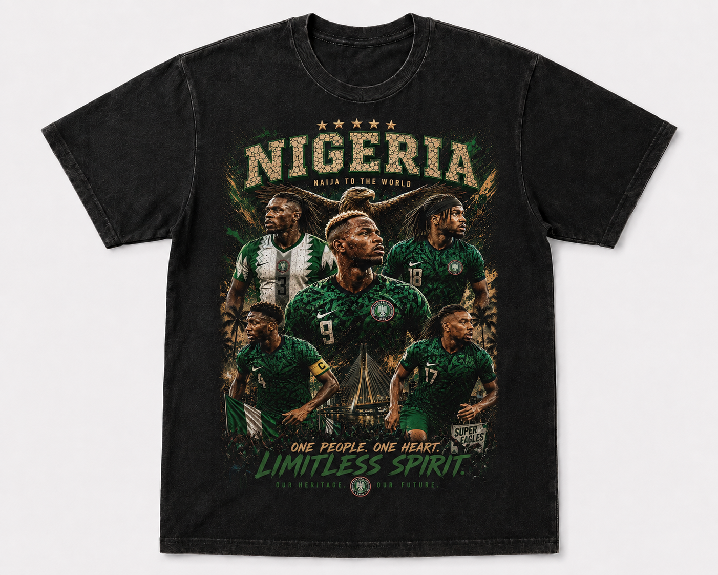 Nigeria “Limitless Spirit” Vintage Graphic Tee