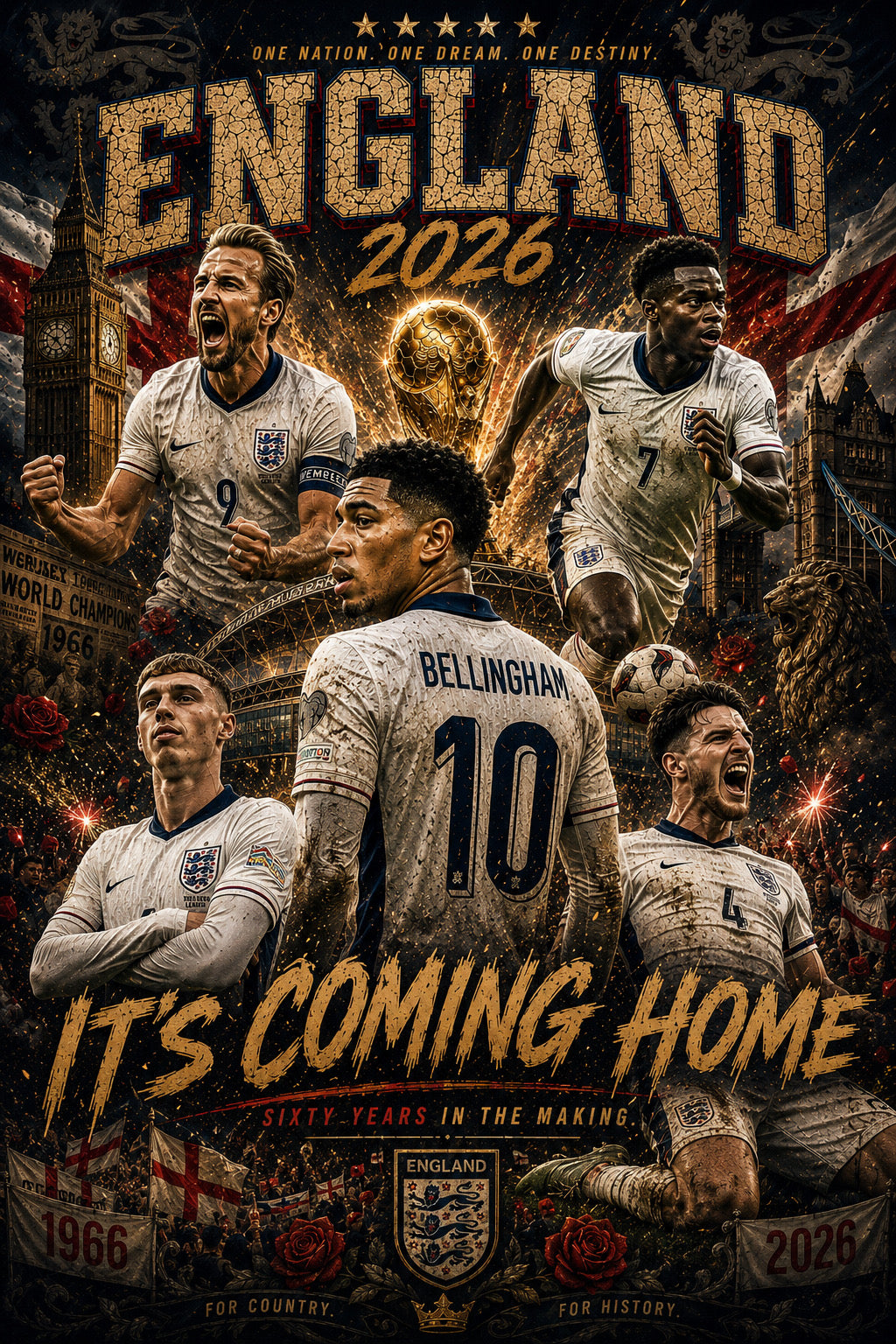 England 2026 - It’s Coming Home - Vintage Tee
