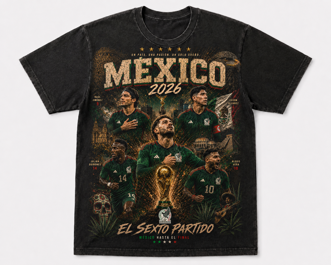 Mexico 2026 “El Sexto Partido” Vintage Graphic Tee
