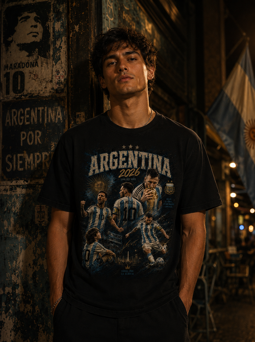 Argentina 2026 Una Vez Mas Vintage Graphic Tee