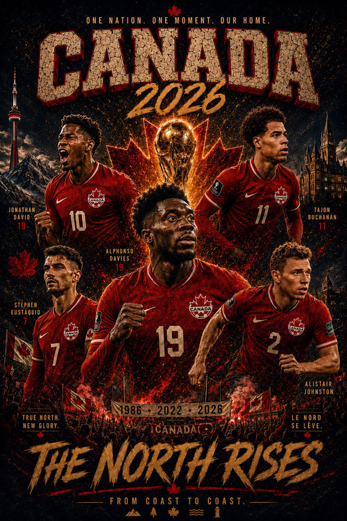 Canada 2026 “The North Rises” Vintage Football Tee