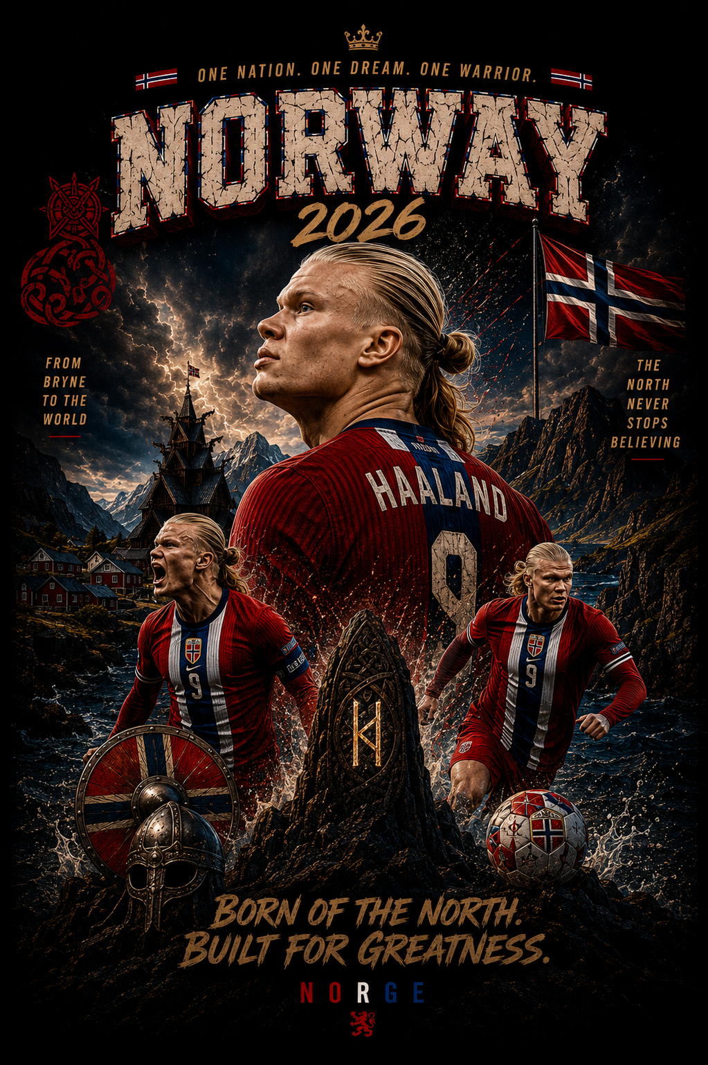 Norway 2026 “Born of the North” Vintage Heavyweight T-Shirt