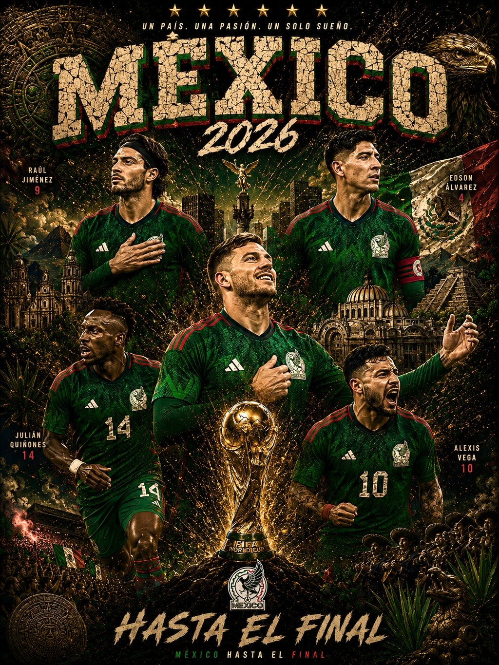 Mexico 2026 “El Sexto Partido” Vintage Graphic Tee