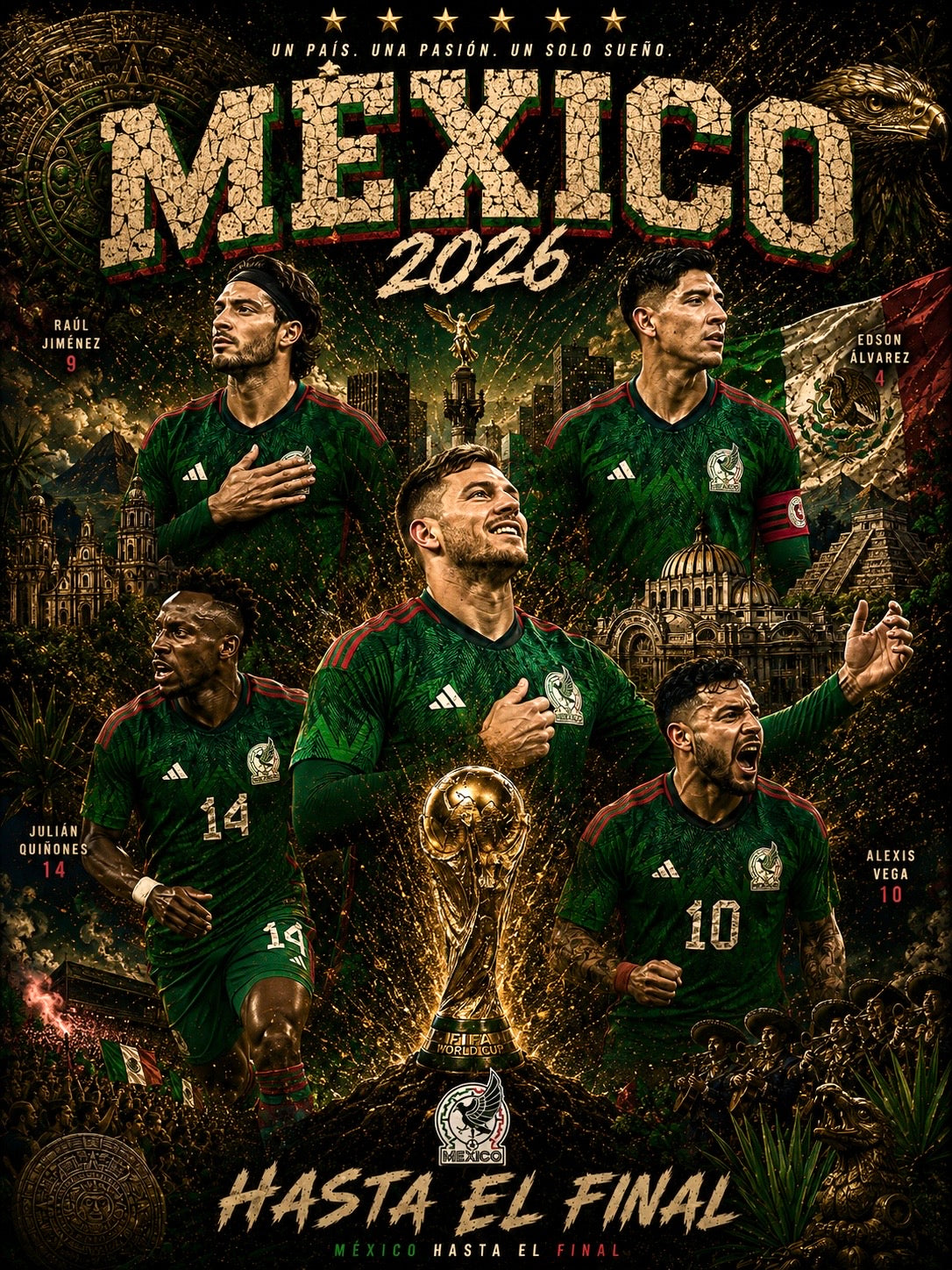 Mexico 2026 “El Sexto Partido” Vintage Graphic Tee