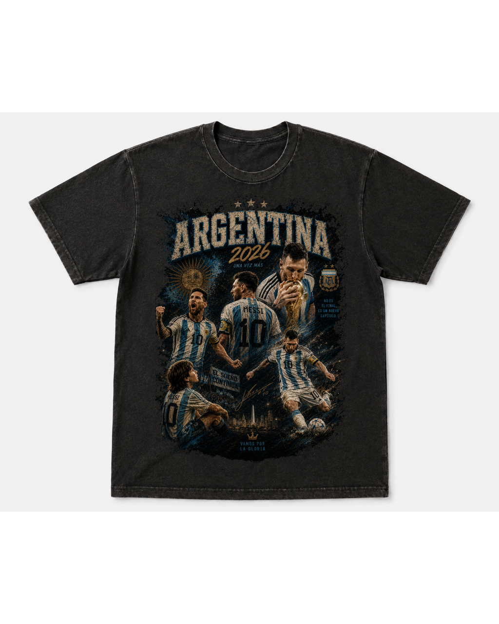 Argentina 2026 "Una Vez Mas" Vintage Graphic Tee