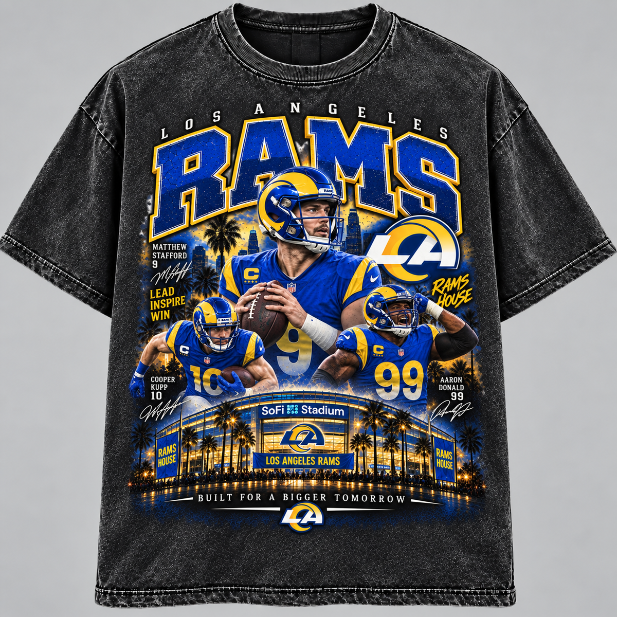 Los Angeles Built for Tomorrow Vintage Football Tee