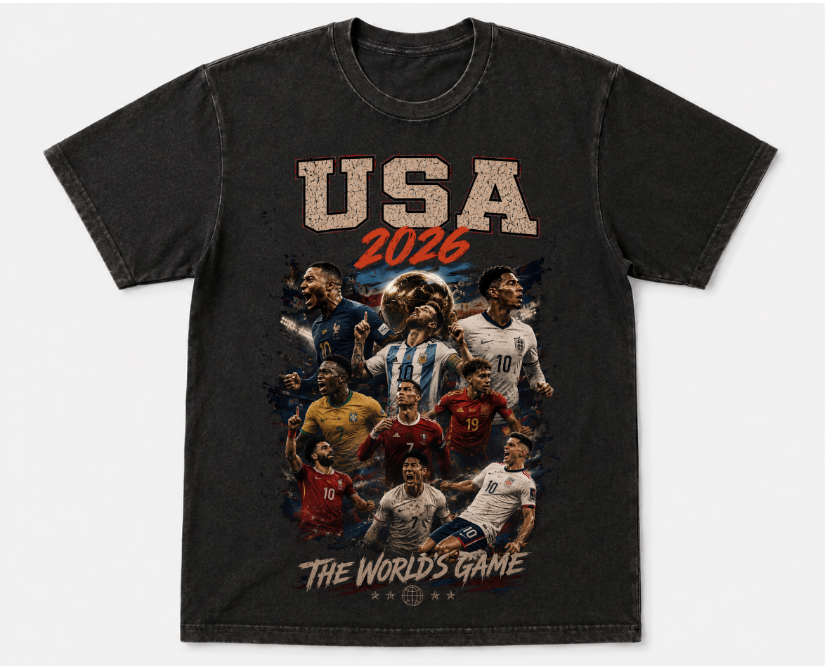 USA 2026 Vintage Soccer World Cup Graphic Tee