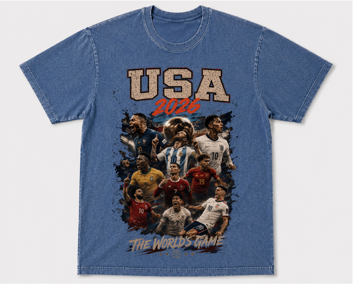USA 2026 Vintage Soccer World Cup Graphic Tee