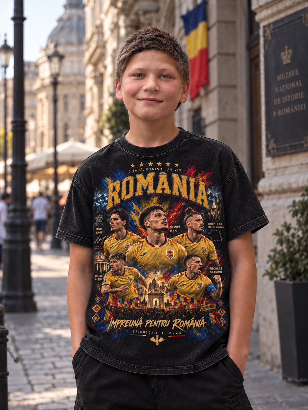 Romania 2026 - Împreună Pentru România Vintage Tee Kids