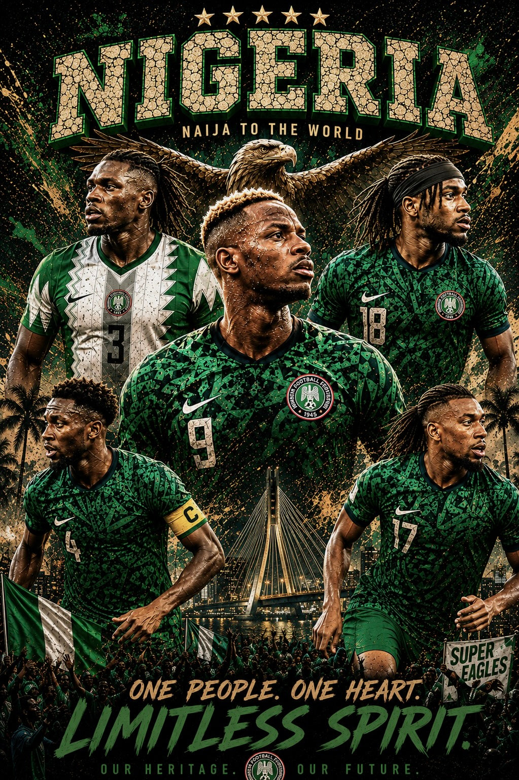 Nigeria “Limitless Spirit” Vintage Graphic Tee
