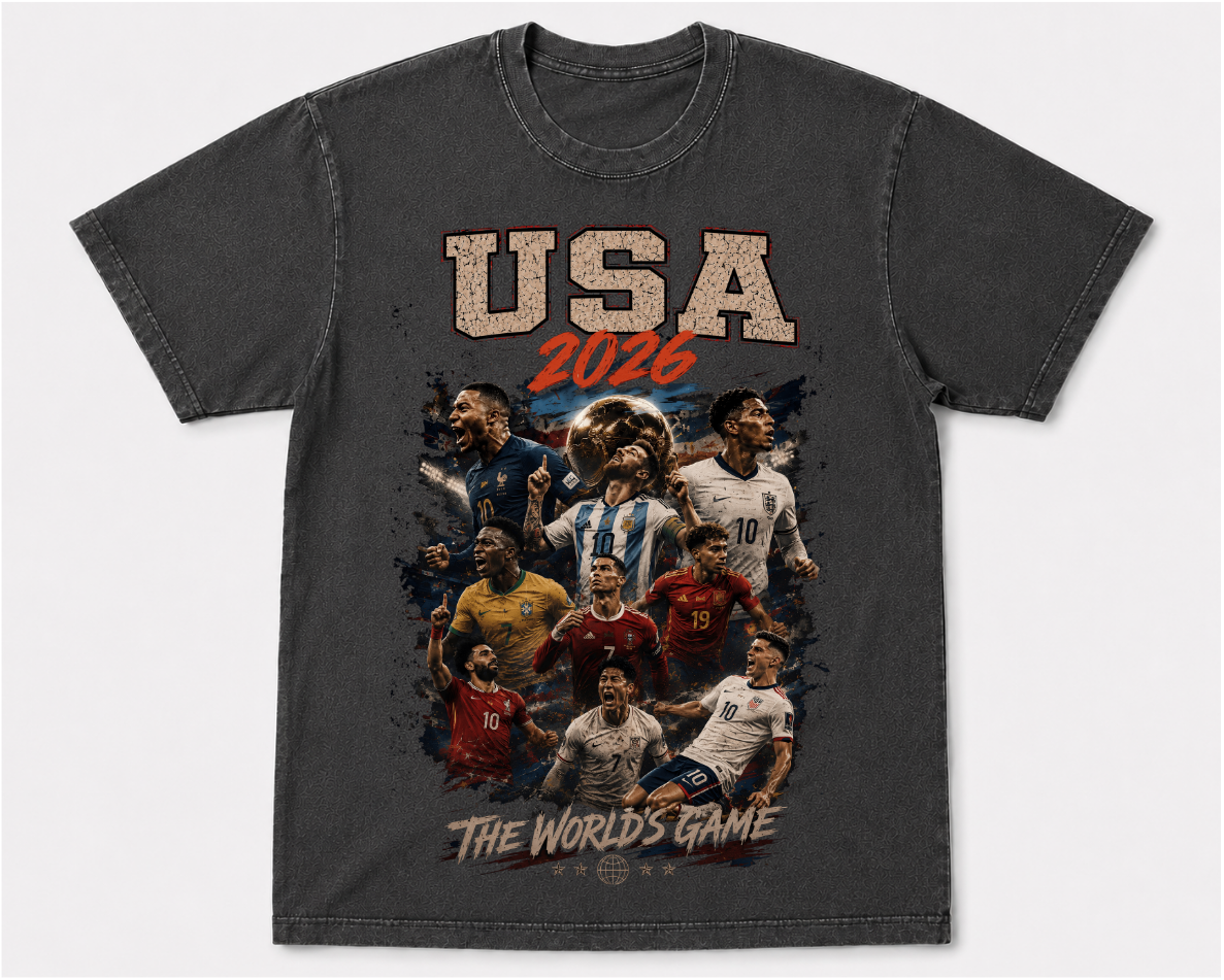 USA 2026 Vintage Soccer World Cup Graphic Tee