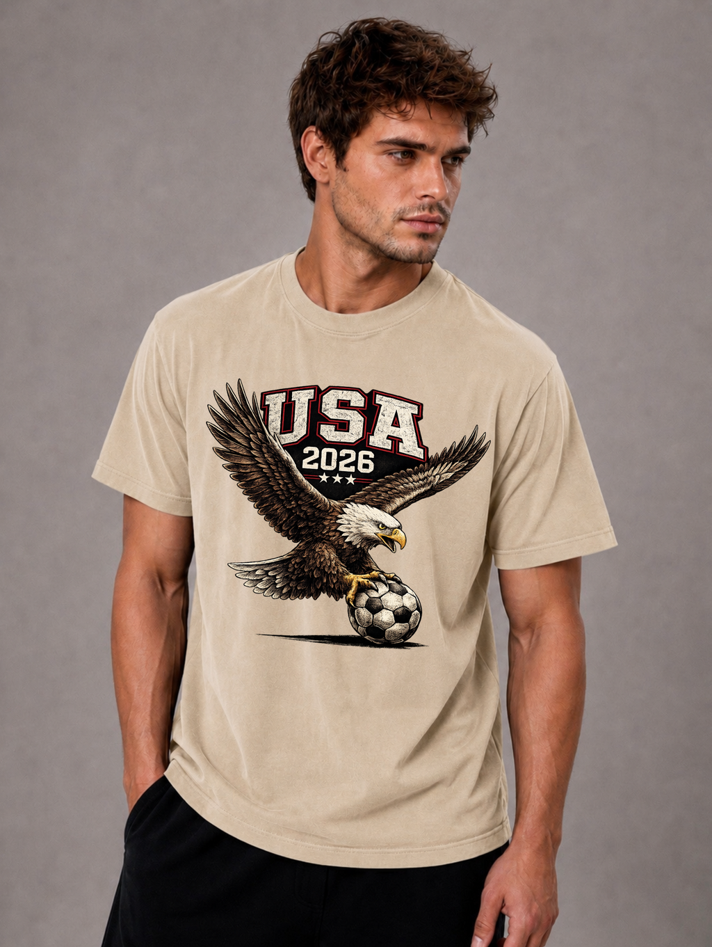 USA 2026 Vintage Eagle Soccer Tee