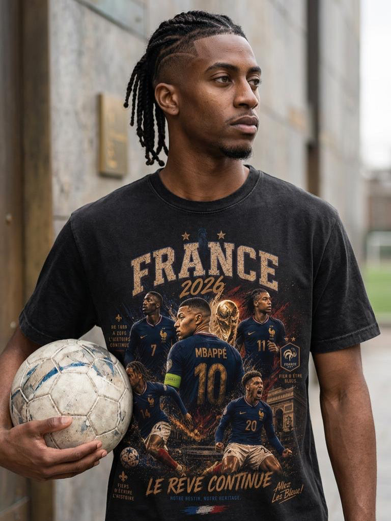 France 2026 - Le Rêve Continue Vintage Heavyweight Tee