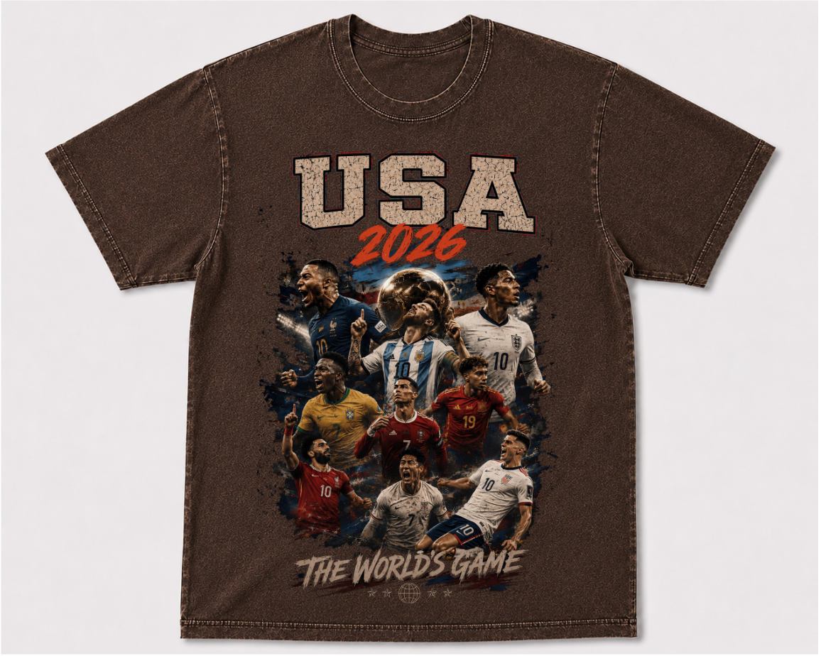 USA 2026 Vintage Soccer World Cup Graphic Tee
