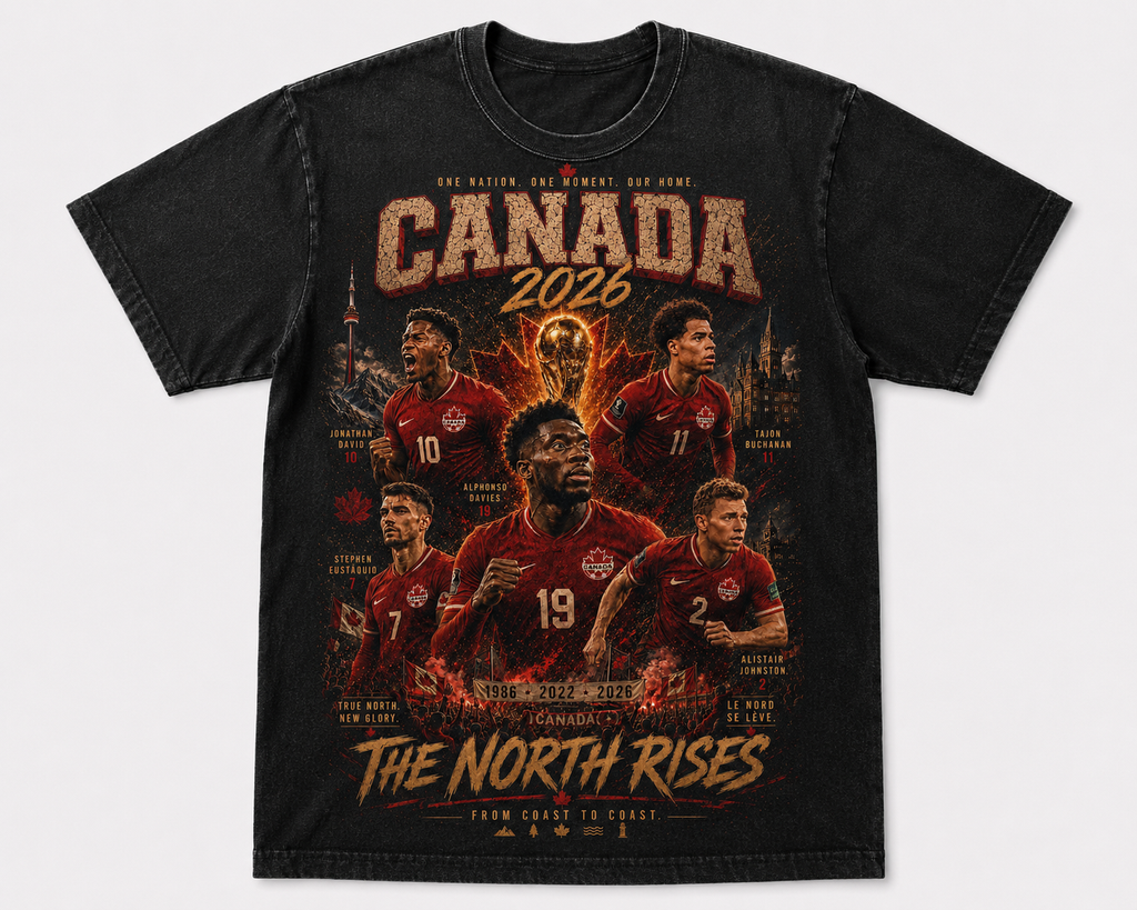 Canada 2026 “The North Rises” Vintage Football Tee