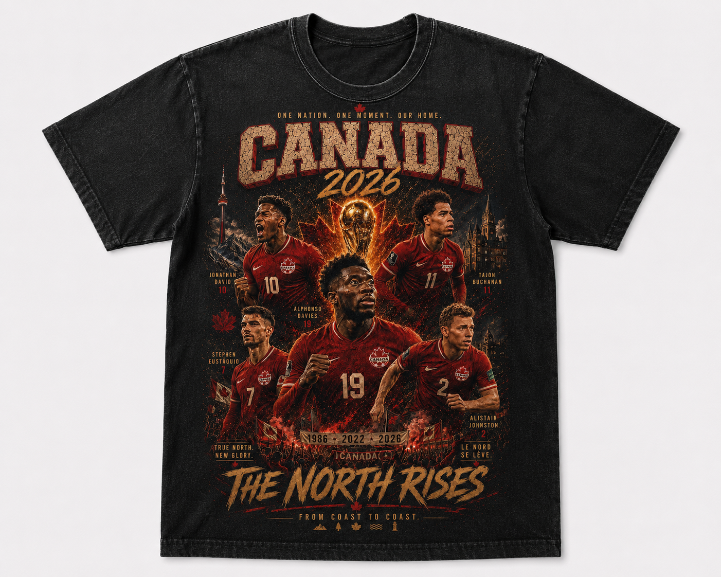 Canada 2026 “The North Rises” Vintage Football Tee