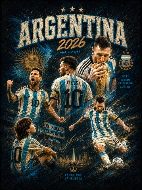 Argentina 2026 "Una Vez Mas" Vintage Graphic Tee