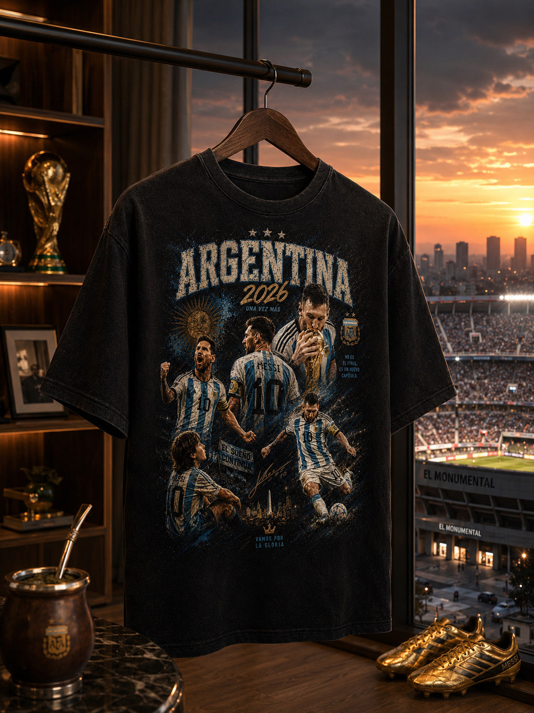 Argentina 2026 "Una Vez Mas" Vintage Graphic Tee
