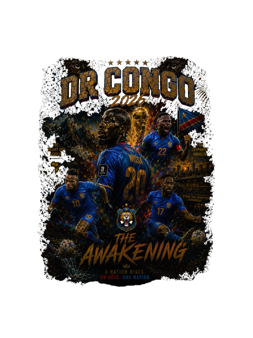 DR Congo 2026 " The Awakening" Vintage Graphic Tee