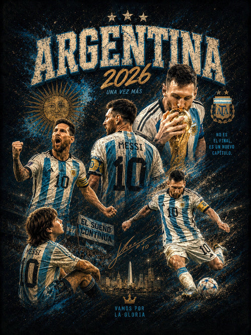 Argentina 2026 "Una Vez Mas" Vintage Graphic Tee