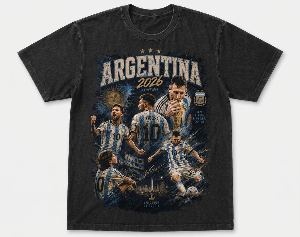 Argentina 2026 "Una Vez Mas" Vintage Graphic Tee