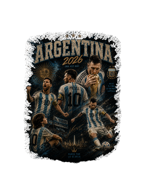 Argentina 2026 "Una Vez Mas" Vintage Graphic Tee