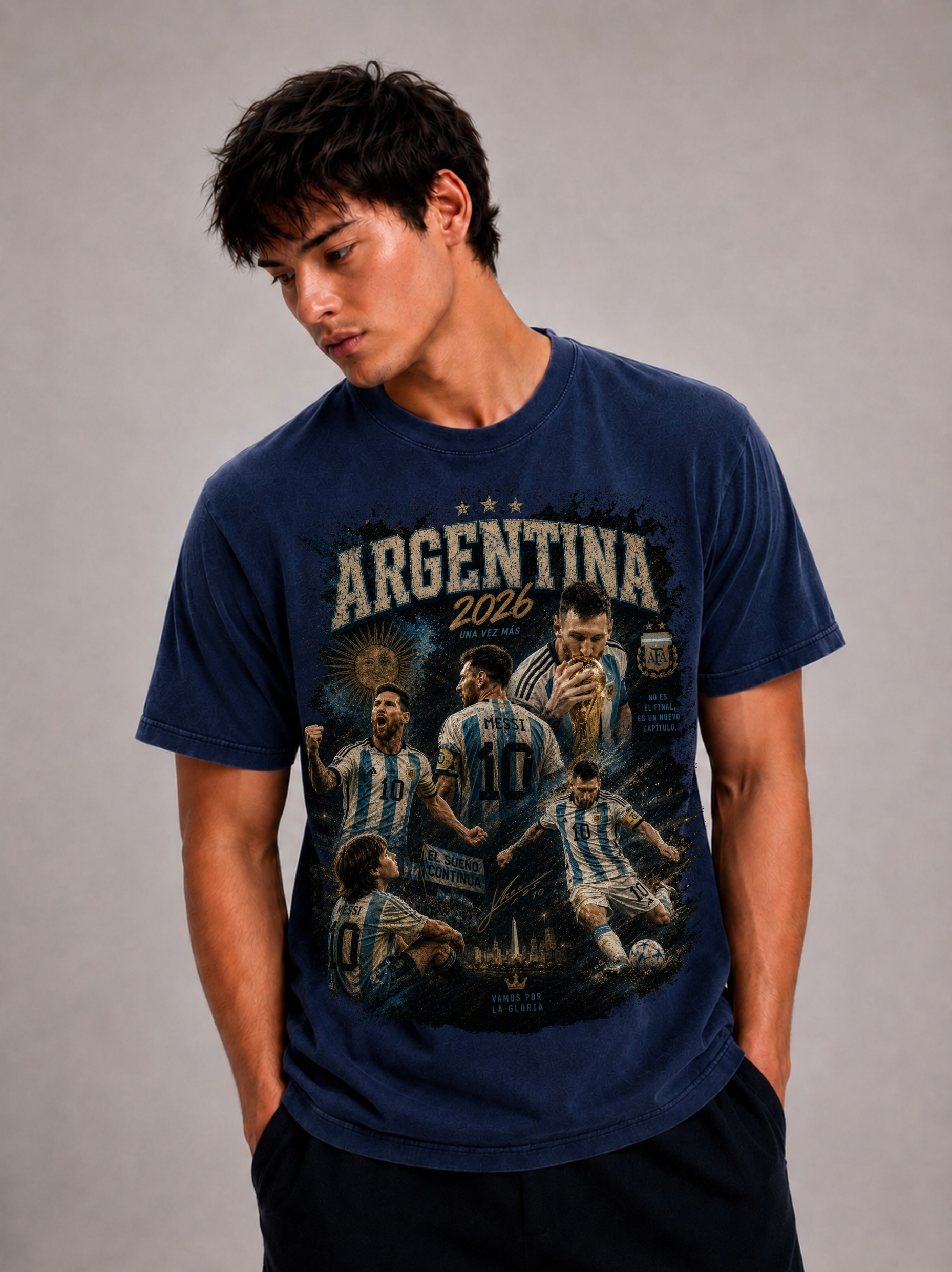 Argentina 2026 "Una Vez Mas" Vintage Graphic Tee