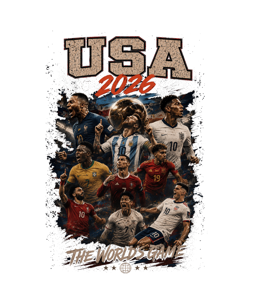 USA 2026 Vintage Soccer World Cup Graphic Tee