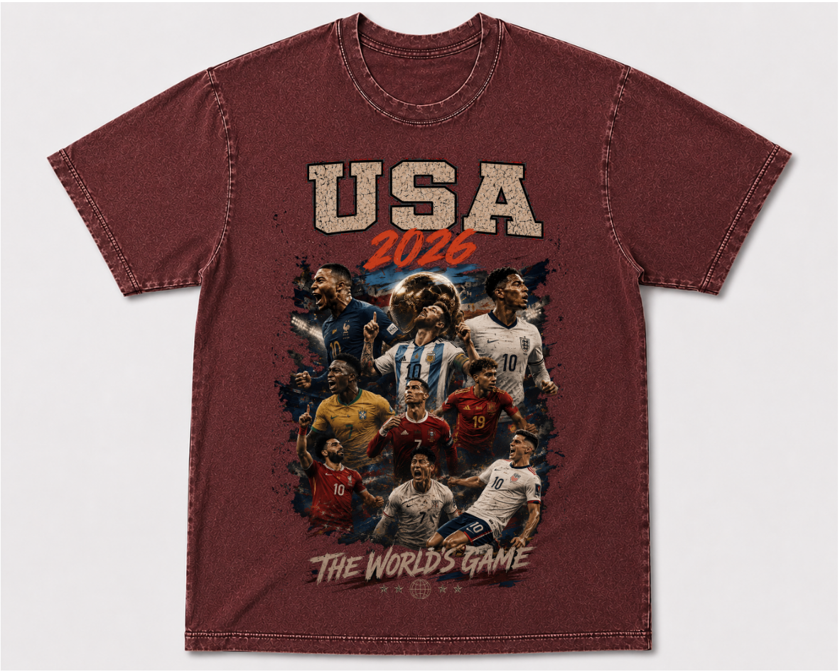 USA 2026 Vintage Soccer World Cup Graphic Tee